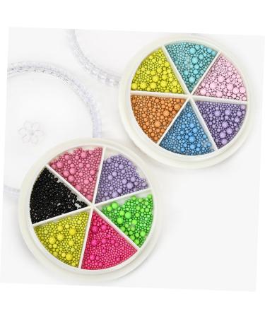 FRCOLOR 2 Boxes Nail Art Macaron Colored Steel Balls Beads on Nails Diy Nail Charms Micro Pixie Beads Nail Accessories Charms Metal Nail Charms Small Nail Charms Decor Petal Miss Miniature - Buy Online on GoSupps.com