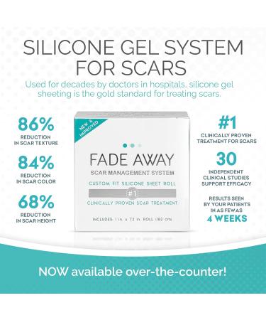 Fade Away Scars - Original Silicone Scar Sheeting Roll | Custom Size Medical Grade Scar Sheets & Strips for Effective Scar Treatment - Buy Online on GoSupps.com