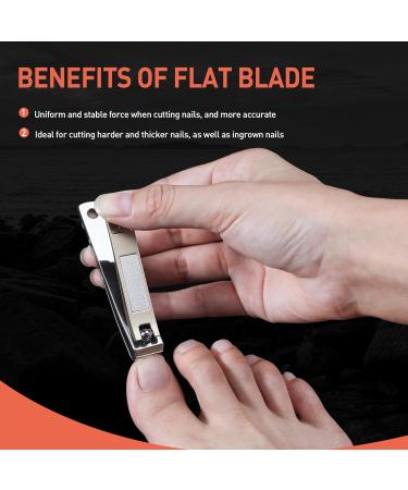 BEZOX Nail Clippers Set - Premium Straight and Curved Blade Cutter for Thick Nails and Ingrown Toenails GOLD - Buy Online on GoSupps.com