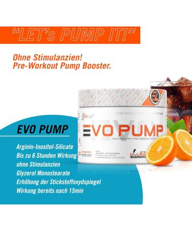 Evolabs Evo-Pump Pre Workout Booster - Instant Pump & Energy Boost | 240g Cola-Citrus Powder for Ultimate Performance - Buy Online on GoSupps.com