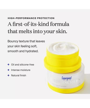 Supergoop! Superscreen SPF 40 PA+++ Moisturizer - 1.7 fl oz (Pack of 2) | Reef-Friendly Sunscreen | UV Protection + Pollution & Blue Light Filtering - Buy Online on GoSupps.com