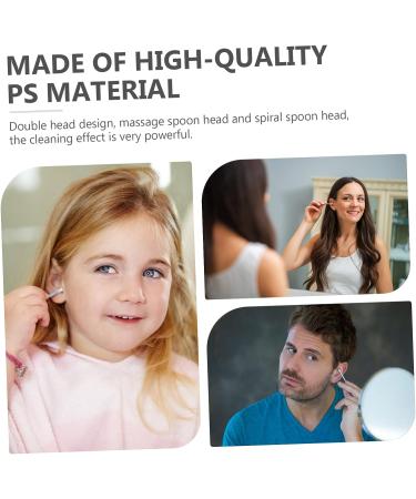 KALLORY 6 Pcs Double-Headed Spiral Ear Spoon Ear Cleaner Cleaning Supplies Set Household Cleaning Tools Ear Pick Spoon Limpiador De Oidos Earwax Curette Spoon Ear Wax Cleaners Care Ps Random Color 10x0.9x0.8cm - Buy Online on GoSupps.com