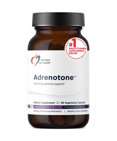 Designs for Health Adrenotone - Adrenal Support Supplement with Rhodiola Rosea Ashwagandha Vitamins B6 B2 + B5 - Designed to Support Adrenals + Healthy Cortisol Levels (90 Capsules) 90 Count (Pack of 1)