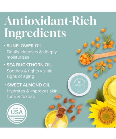 Bohemia Vegan Cleansing Balm - Hydrating Makeup Remover for All Skin Types - Nourishing Oil-Based Facial Cleanser (2oz - Buy Online on GoSupps.com