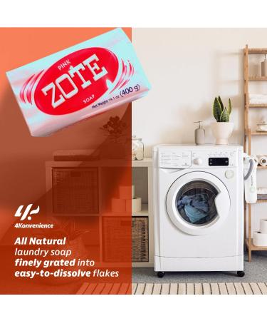 Zote Laundry Soap Pink Bar - Stain Remover Detergent (2 Pack 400g) | Fresh Scent | 4K Logistics - International Shipping - Buy Online on GoSupps.com