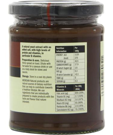 Meridian - Natural Yeast Extract (Added Vitamin B12) - 340g - Buy Online on GoSupps.com