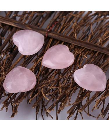 BORDSTRACT Rose Quartz Heart - 40 Pieces Pink Healing Crystals for Love & Decor | International Shipping - Buy Online on GoSupps.com