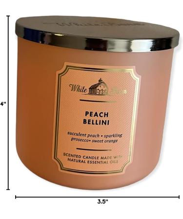 Buy Bath and Body Works White Barn 3 Wick Scented Candle Peach Bellini - 14.5 oz | Premium Essential Oils | International Shipping Available - Buy Online on GoSupps.com