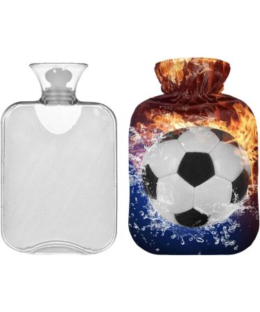 Buy Naanle Fire Football Hot Water Bottle 1L Transparent Heat Bottle for Bed Hand & Feet Warmer | Pain Relief & Cold Therapy | International Shipping - Buy Online on GoSupps.com