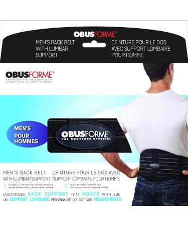 ObusForme Back Support Belt | Lumbar Support Brace for Men | Lightweight Breathable Compression Band (XL/XXL) - International Shipping Available - Buy Online on GoSupps.com
