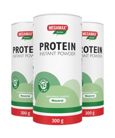 MEGAMAX Nutrition Megamax Nutrition - 3 x 300g - Instant protein powder isolate low in lactose - Heat resistant protein powder with 92% lactose protein. Ideal for protein shakes