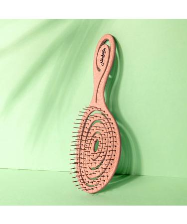 Ninabella Bio Hairbrush - Detangling Brush for All Hair Types Curls & Long Hair - Eco-Friendly Professional Quality in Rose Gold - Perfect for Women Men & Children - Buy Online on GoSupps.com