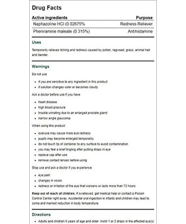 Bausch & Lomb Opcon-A Eye Allergy Relief Drops 0.5 oz - Buy Online on GoSupps.com