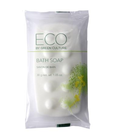 Eco by Green Culture Hotel Amenities Body Soap Bar 1oz 100 per case (100 Pack)