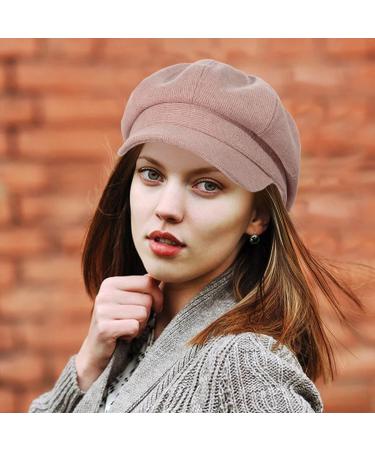 Womens Pink Cotton Newsboy Cap | Bakerboy Cabbie Gatsby Visor Beret Hat - Buy Online on GoSupps.com