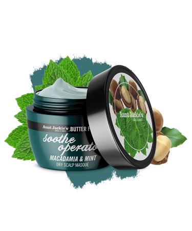 Aunt Jackie's Butter Fusions Soothe Operator Macadamia & Mint Dry Scalp Conditioning Masque - 8 oz - Buy Online on GoSupps.com