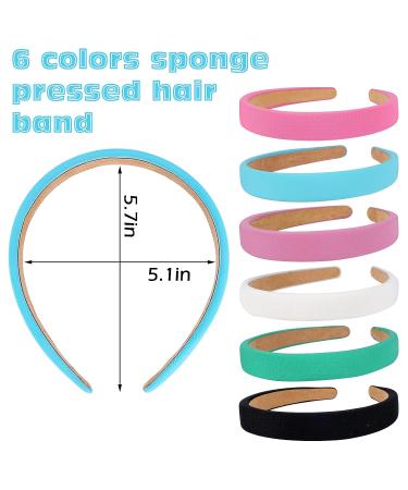 ZLSPTK 6Pcs Non Slip Women's Headbands - Thin Hair Hoops for Face Washing - Fashion Accessories for Girls and Teens - Solid Simple Headbands - Buy Online on GoSupps.com