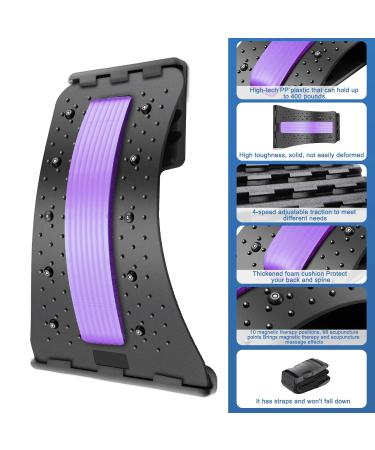Buy 2024 Adjustable Back Stretcher - 4-Level Lower Back Cracker for Pain Relief (Purple) - International Shipping Available - Buy Online on GoSupps.com