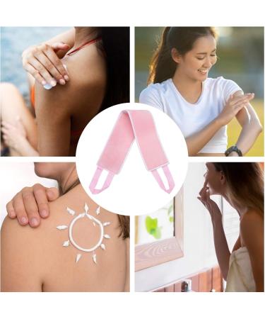 Minkissy Flocking Back Strip Back Tanning Applicator Cream Applicator Tanning Lotion Hydrating Lotion Self Tanning Back Tan Applicator Back Self Tanner Face Pink Accessories Fiber - Buy Online on GoSupps.com