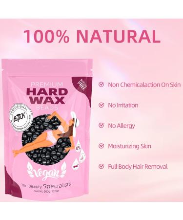 BOYUJK Professional Waxing Kit - 500g Black Wax Beads, Wax Pot & Accessories for Full Body Hair Removal - Ideal for Men & Women - Buy Online on GoSupps.com