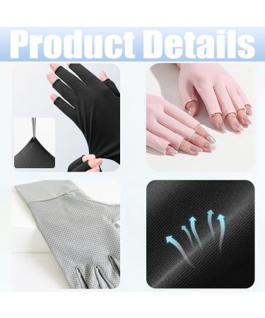 Dykjgsgo UV Shield Gloves - Anti-UV Fingerless Nail Care & Gel Manicure Gloves for Nail Art & Polish Dryer | Best UV Protection - Buy Online on GoSupps.com
