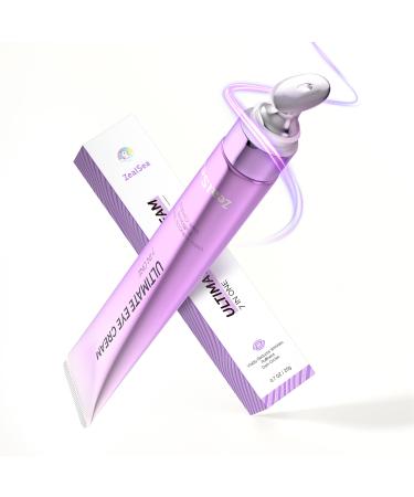 ZealSea Retinol Eye Cream for Dark Circles and Puffiness Under Eye Cream with Massage Ball  Anti Aging Anti Wrinkle Eye Serum with Caffeine Retinol Peptide  Reduce Fine Lines and Wrinkles 0.7 OZ