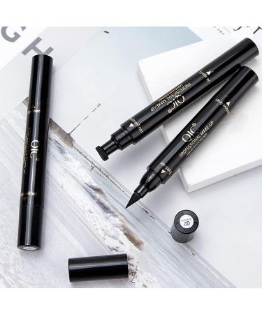 Winged Eyeliner Stamp TEOYALL Wing Long Lasting Liquid Eye liner Pen Waterproof Smudgeproof and Sweatproof 2 Pack Dual Ended Pencil (Thick&Thin) - Buy Online on GoSupps.com