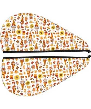 Hair Towel Wrap - Quick Drying Towel Turban with Button | Gnomes Autumn Harvest Design - Buy Online on GoSupps.com