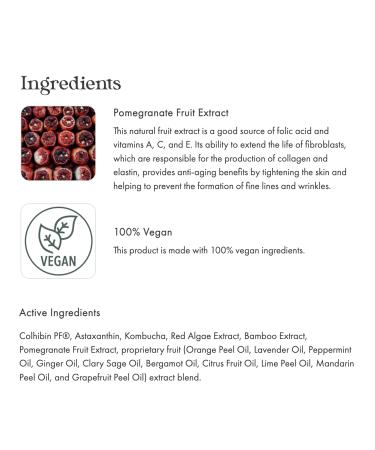 emerginC Scientific Organics Peptide Booster Facial Serum - Hydrating Anti-Aging Serum with Kombucha Red Algae & Astaxanthin - 1 Ounce - Buy Online on GoSupps.com