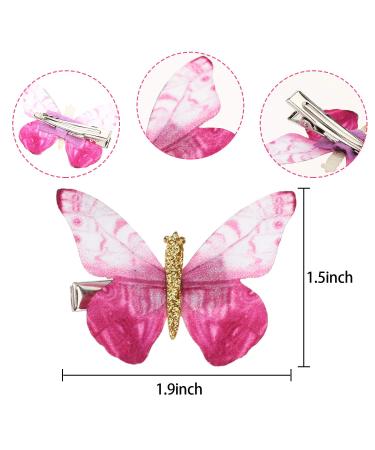 18 Piece Butterfly Hair Clips Set - Glitter Hair Accessories for Young Women - Elegant Butterfly Snaps - Buy Online on GoSupps.com