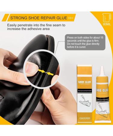 Shoe Glue Sole Repair-Super Strong Shoe Repair Glue-Glue for Shoes- Waterproof Quick Dry Non-Hardening Glue For Shoes For Repairing Worn Shoes Leather Boots High Heels 60ML 1 - Buy Online on GoSupps.com