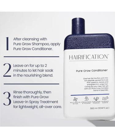 Pure Grow Apr s-Shampooing pour Cheveux Fins ou Clairsem s Favorise des Cheveux d Apparence Plus Sains et au Toucher Plus Fort 300ml - Buy Online on GoSupps.com