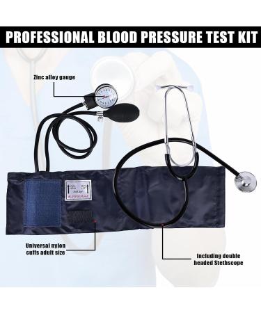 Vega Manual Blood Pressure Monitor with Stethoscope for Nurses & Seniors - Accurate Aneroid Cuff (Black) - Buy Online on GoSupps.com