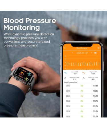 hellibito Wrist Blood Pressure Smart Watch for Android iOS Men and Women - Buy Online on GoSupps.com