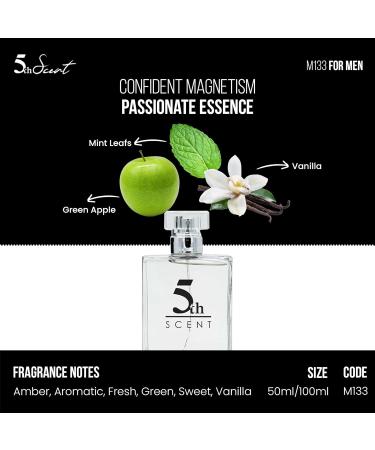 M133 Mens perfume bottles - Confident and Passionate Scent - Perfume made with natural Perfume Ingredients - Amber Aromatic Fresh Green Sweet and Vanilla - Gift for Him - 50ml 1.7oz 1.7 Fl Oz (Pack of 1) - Buy Online on GoSupps.com