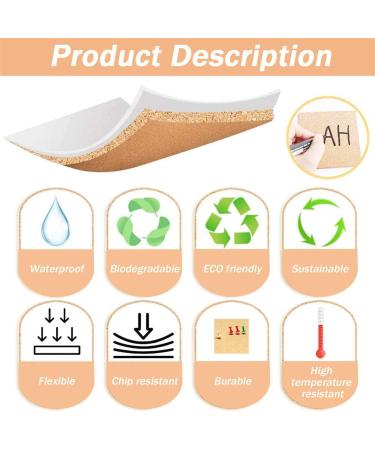 4x4 Inch Self Adhesive Cork Squares - 40 Pcs - Perfect for Coasters and DIY Crafts - Buy Online on GoSupps.com