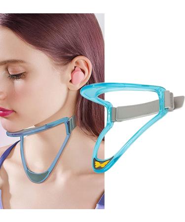 Jlasdr Adjustable Neck Support Collar - Cervical Spine Protection for Home Office | Prevent Grinding | Blue - Buy Online on GoSupps.com