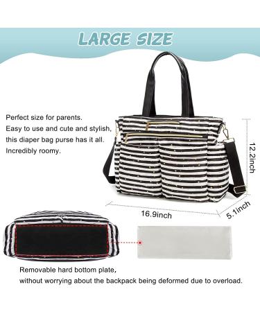 Diaper Bag Tote Set for Boys and Girls | Large Travel Bag for Mom and Dad with Changing Pad - Buy Online on GoSupps.com