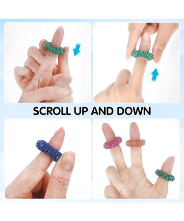 20 Pcs Multi-Colored Finger Massage & Acupressure Rings Set for Anxiety Relief | Ideal for Adults & Kids - Buy Online on GoSupps.com