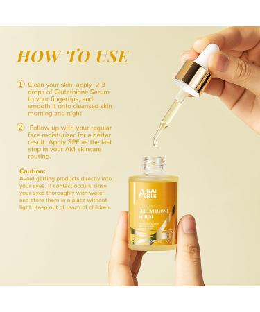 ANAiRUi Glutathione Serum with Vitamin C and Niacinamide Glutathione Skin Brightening Face Serum for Skin Hydration Dark Spots Even Skin Tone 30 ml - Buy Online on GoSupps.com