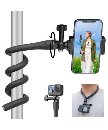 Telesin holder for flexible selfie stick with monkey tail for GoPro Hero 12/19/8/7/6/5/Max/Mini Black DJI Osmo Action Insta360 iPhone Android Smartphones Monopod Action Camera accessories