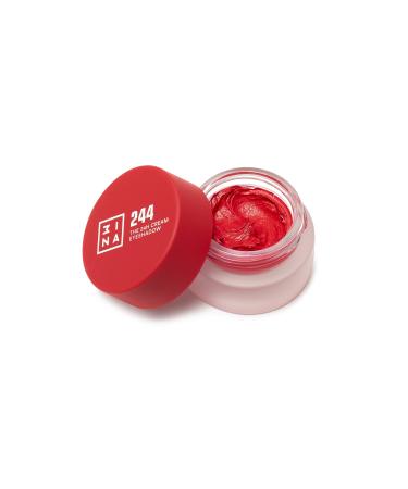 3INA MAKEUP The 24h Cream Eyeshadow 244 - Red - Long Lasting 24h Cream Eyeshadow - Matte and Shimmering Shades High Pigmentation Waterproof Formula Vegan - Cruelty Free