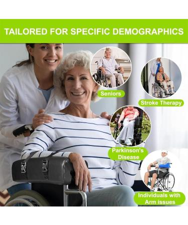 Lateral Body Support Arm Trough for Wheelchair L-Shape Padded Lateral Support Cushion Increased Comfort Wheelchair Accessories Replacement Arm Support Cover Nylon Wipe-Clean Bolster(A Pair) - Buy Online on GoSupps.com