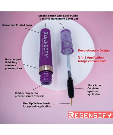 REGENSIFY Eyelash & Eyebrow Growth Serum - Voluminous Lashes & Brows | Capixyl Redensyl Biotin & More - 4ml - Buy Online on GoSupps.com
