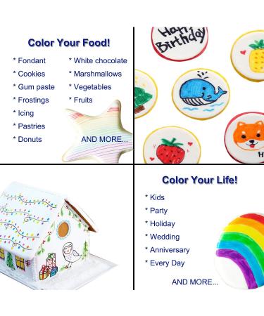 Dual Tips Food Coloring Pens Food Grade Markers and Gourment Writers Edible Ink for Decorating Set of 3 Black by Edibleink - Buy Online on GoSupps.com