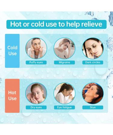 Reusable Gel Eye Mask for Puffy Eyes & Stress Relief - Hot Cold Beads - Blue - Buy Online on GoSupps.com