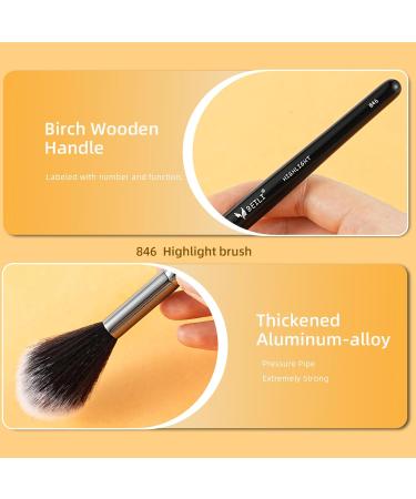 BEILI Tapered Highlighter Brush - Vegan Makeup Tool for Cheekbones Contouring and Blending | Ideal for Cream Powder and Mineral Cosmetics | International Shipping Available - Buy Online on GoSupps.com