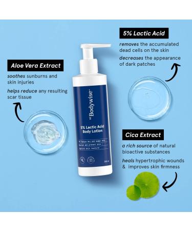 PUU Be Bodywise 5% Lactic Acid Body Lotion for Women - Improve Skin Texture & Reduce Strawberry Legs | 200 ml - Buy Online on GoSupps.com