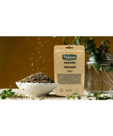 Organic Oregano-Certified Organic Non-GMO Vegan No Additives No Preservatives Resealable Bag by Thames Organic 100g - Buy Online on GoSupps.com