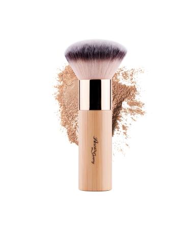 ANNE'S GIVERNY Makeup Foundation Sponge Brush Bronzer Loose Powder Blush Finish Airbrush Buffer Contour Kabuki Blender (Bamboo)